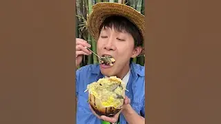 Dinosaur eggs with loach! | Chinese Mountain Forest Life and Food #ASMR#Tik Tok#FYP