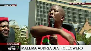 National Shutdown | Malema addresses supporters gathered at Church Square, Pretoria